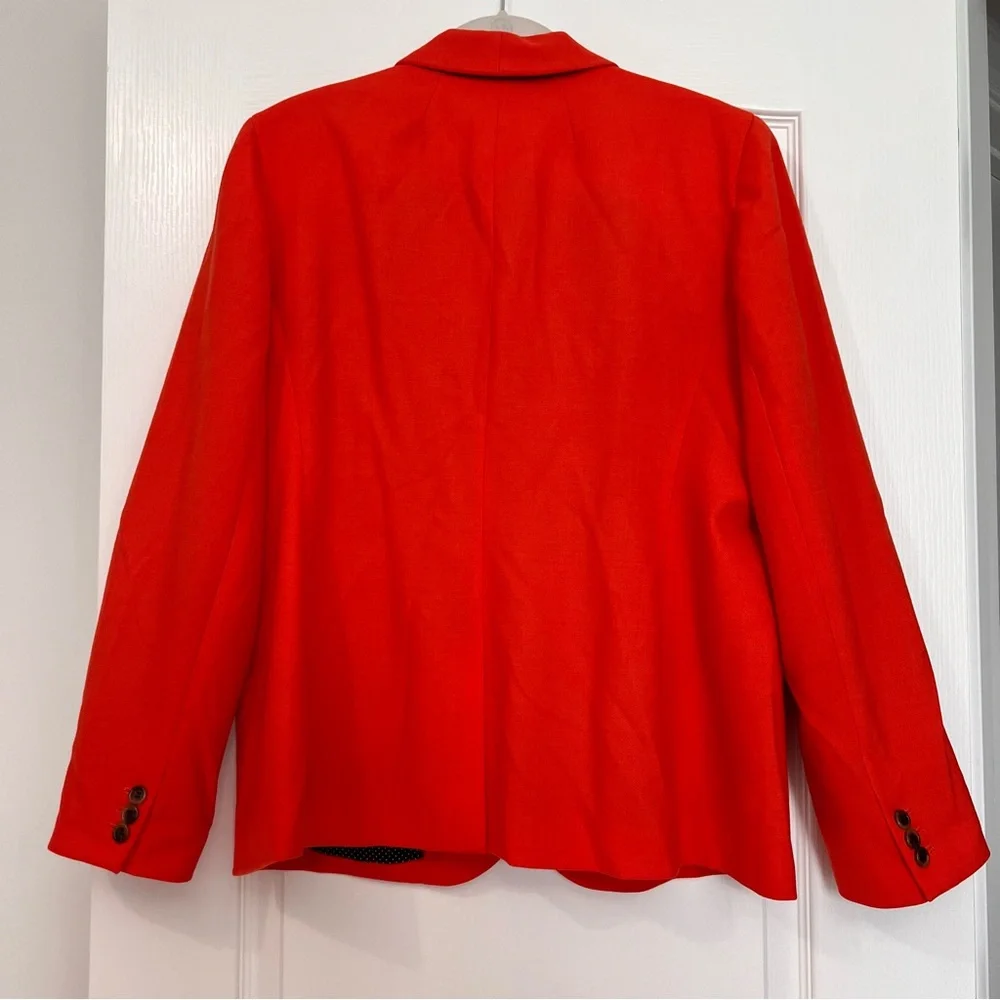 J.Crew Red Wool Blend Blazer Jacket
